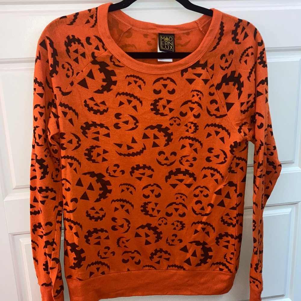 Halloween jack-o-lantern cute crewneck